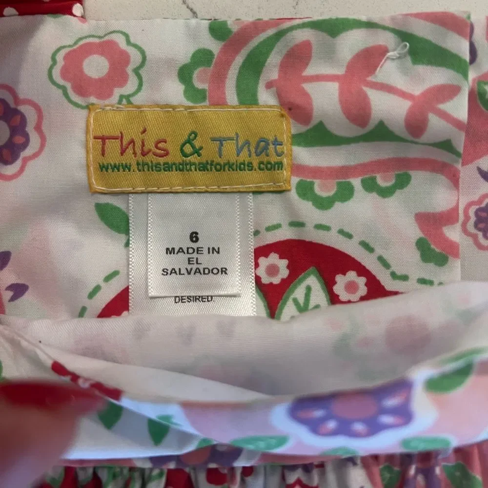 THIS and THAT Christmas Dress little girl size 6